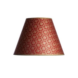 7 x 14 x 10.5 Twigg Cornflower Wallpaper Red and Gold Embossed Empire Lampshade