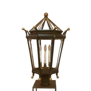 Lantern Novalux General Electric Form 18 New York Street Light Circa 1910 32 inches tall 
